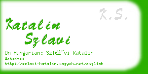 katalin szlavi business card